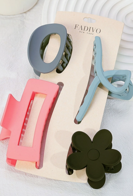 VARIETY HAIR CLAWS SET (ASSORTED)