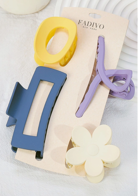 VARIETY HAIR CLAWS SET (ASSORTED)