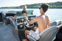 Qwest M-Class RTZ 24' Tritoon Charcoal/Silver $120,000