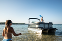 Qwest M-Class RTZ 24' Tritoon Charcoal/Silver $120,000