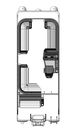 2024 Qwest M-Class RTZ 24' Tritoon Charcoal/Silver