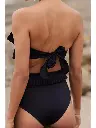 RUFFLED TIE BACK TWO-PIECE SWIM SET