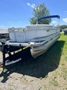 USED 24' WEERES PONTOON W/40HP EVINRUDE 2-SRTOKE
