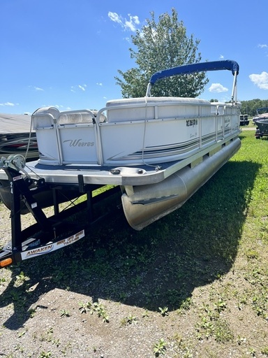 USED 24' WEERES PONTOON W/40HP EVINRUDE 2-SRTOKE