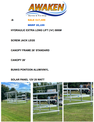 # 2 DAKA 5000# HYDRAULIC XL LIFT