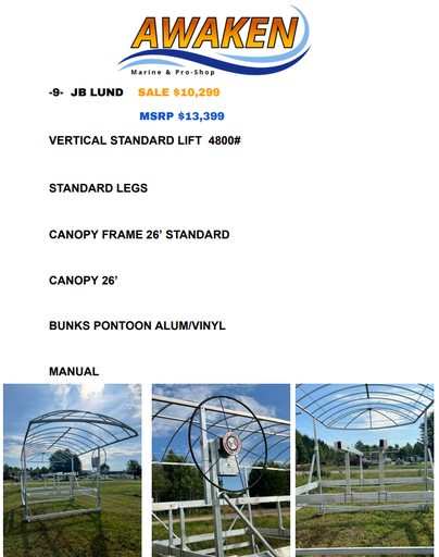 #9 JB LUND 4800# VERTICAL STANARD LIFT